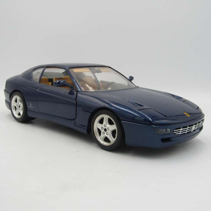 Modèle Réduit Bburago Ferrari 456 GT 1992 à L'Échelle 1:25 - Occasion, Bleu Métallisé